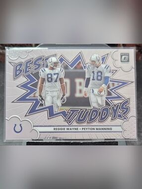 Reggie Wayne & Peyton Manning Colts Football Card - BEST TUDDYS
